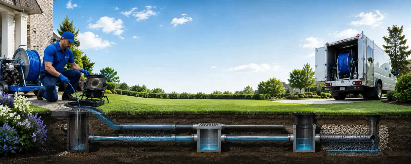 Outdoor drain cleaning information for Mooers Forks, NY